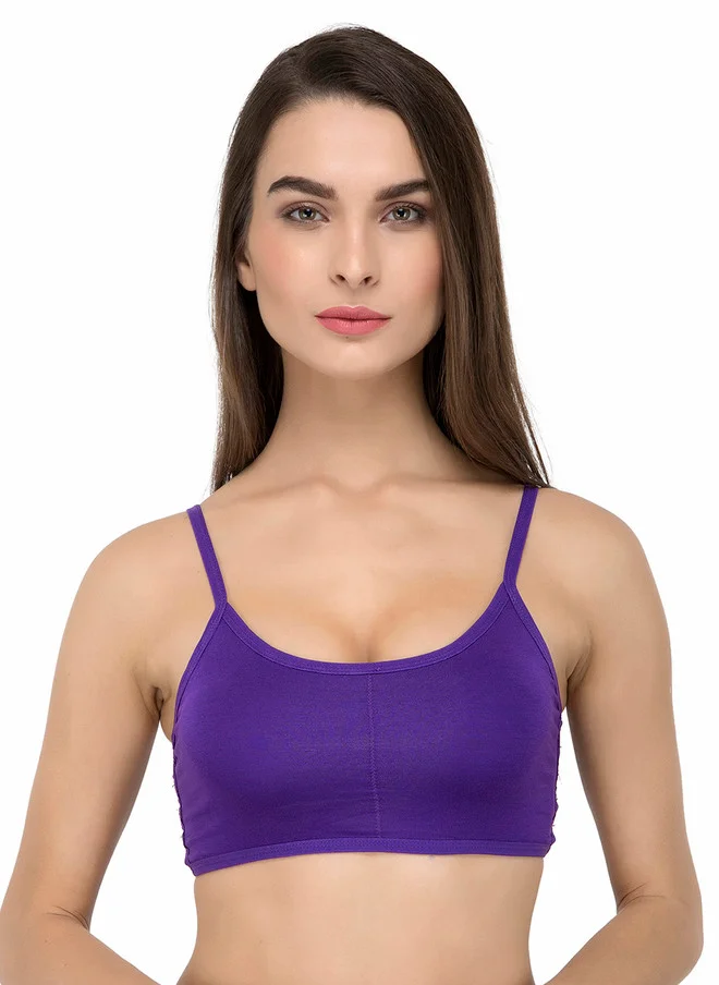 ليس اند مي  Laceandme Purple Solid Non-Wired Lightly Padded T-shirt Bra 4330